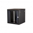 Шкаф 19" телекоммуникационный настенный, 12U 635x600х600 мм, дверь стекло,черный